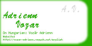 adrienn vozar business card