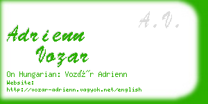 adrienn vozar business card